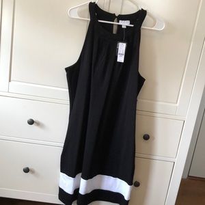 Black halter dress with pockets